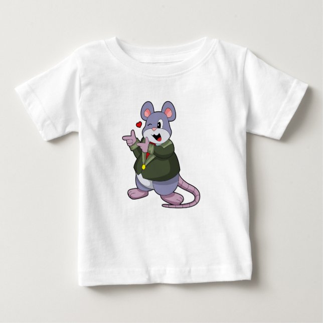 Mouse as Groom mit Anzug Baby T-shirt (Vorderseite)