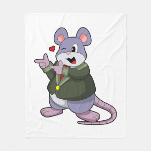 Mouse as Groom mit Anzug Fleecedecke