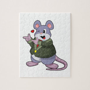 Mouse as Groom mit Anzug Puzzle
