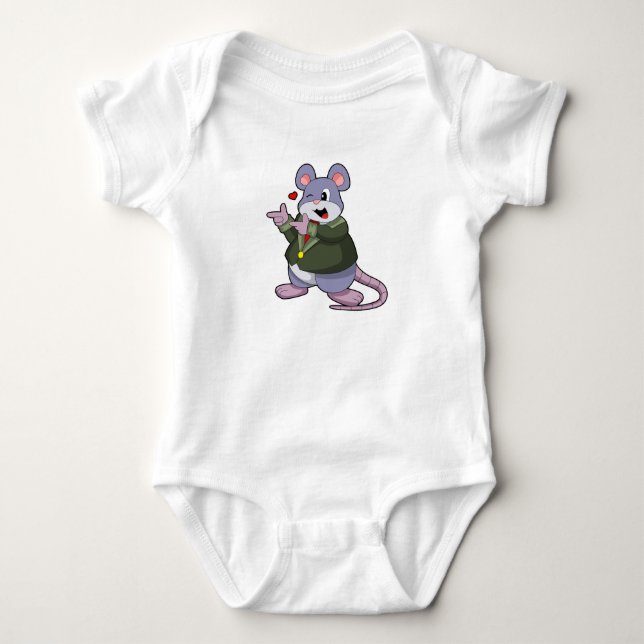 Mouse as Groom with Suit Baby Strampler (Vorderseite)