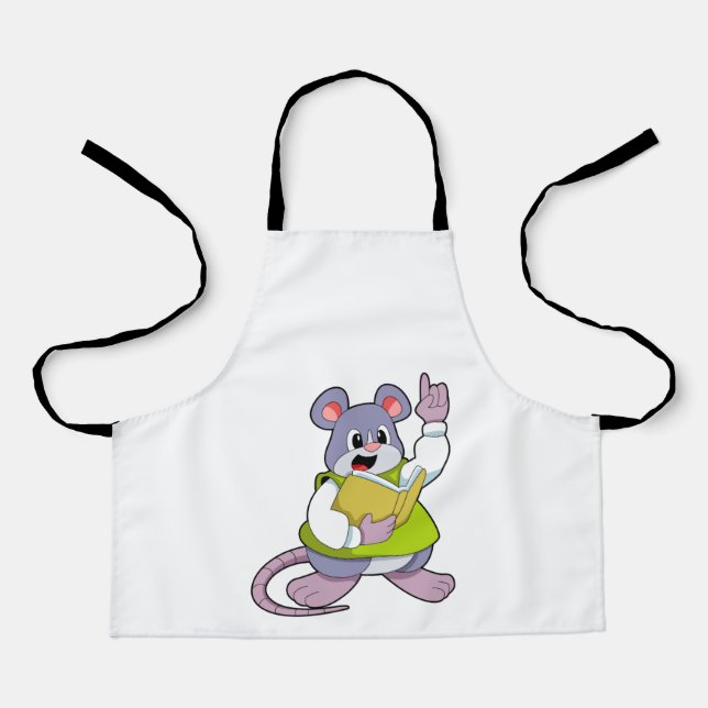 Mouse as Teacher with Book Schürze (Vorderseite)