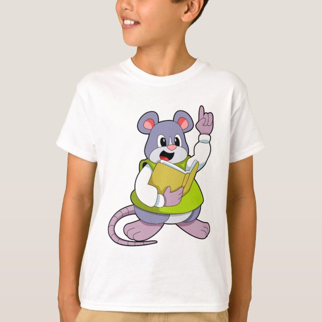 Mouse as Teacher with Book T-Shirt (Vorderseite)