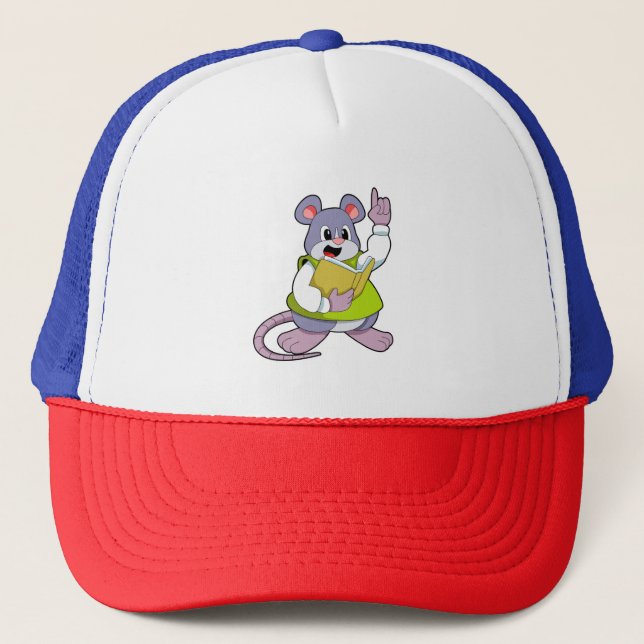 Mouse as Teacher with Book Truckerkappe (Vorderseite)
