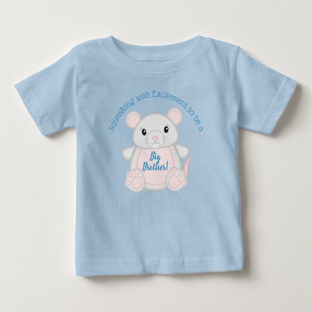 Mouse Baby Shower Blue T-shirt (Vorderseite)
