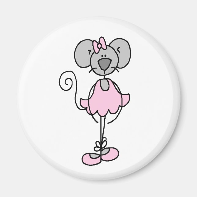 Mouse Ballerina Magnet (Vorne)