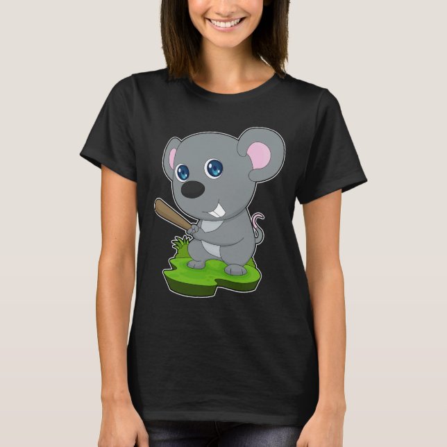 Mouse Baseball Baseball T-Shirt (Vorderseite)