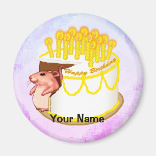 Mouse Birthday Cake Magnet