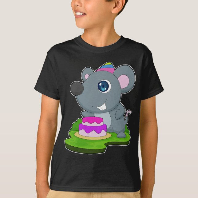 Mouse Birthday Cake T-Shirt (Vorderseite)