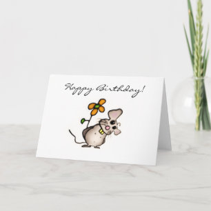 Mouse Birthday Card Karte