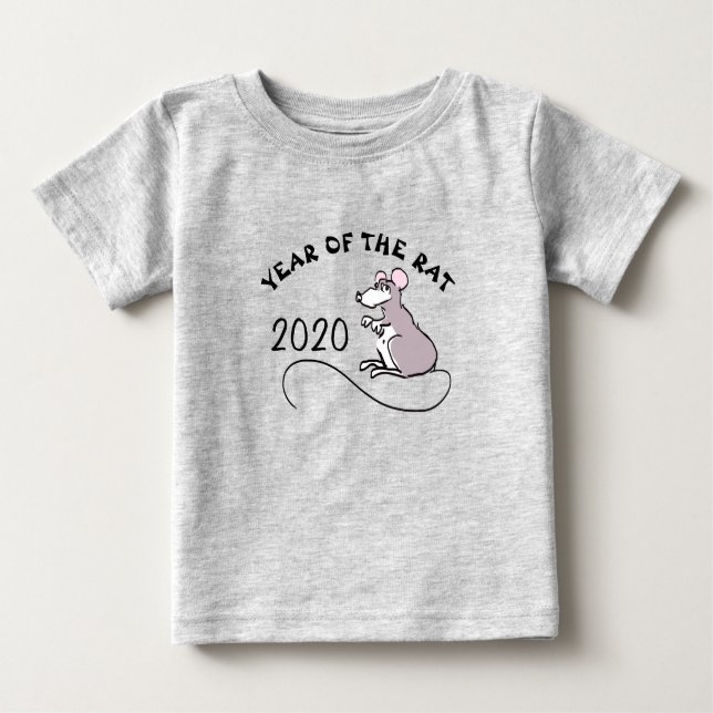 Mouse Cartoon Lunar Rat Neujahr 2020 Baby T - Shir Baby T-shirt (Vorderseite)