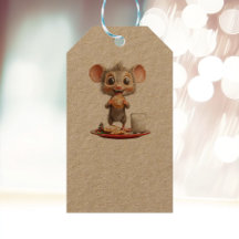Mouse Christmas Kraft Gift Tags