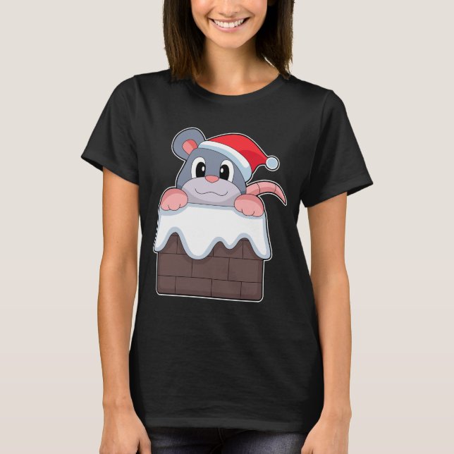 Mouse Christmas Stone Wand T-Shirt (Vorderseite)