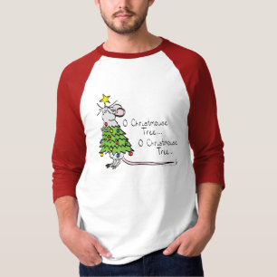 Mouse Christmas Tree Funny Kids T-Shirt