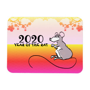 Mouse Comic Lunar Rat Neujahr 2020 Magnet
