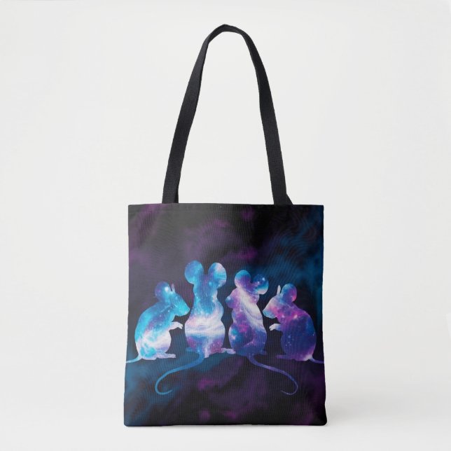 Mouse Cosmos Shopping Errand Tote Bag (Vorderseite)