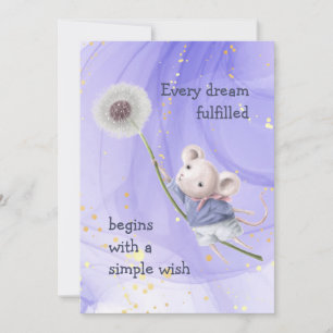 Mouse Dandelion Jeden Traum Einfach Inspiration