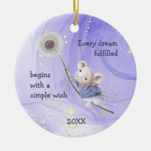 Mouse Dandelion Jeden Traum Einfach Inspiration Keramik Ornament