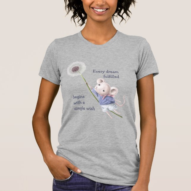 Mouse Dandelion Jeden Traum T - Shirt (Vorderseite)