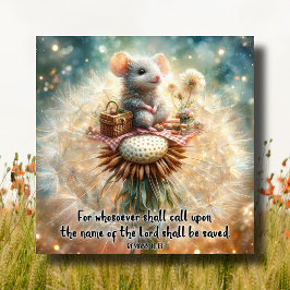 Mouse Dandelion Picnic Scripting Verse Osterzeit Feiertagskarte