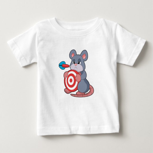 Mouse Darts Dart Dartboard Baby T-shirt (Vorderseite)
