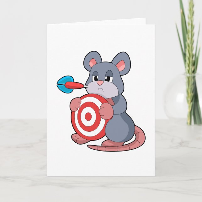 Mouse Darts Dart Dartboard Karte (Vorderseite)
