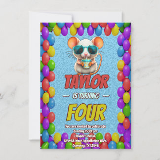 Mouse Einzigartiger Personalisierter Geburtstag Ei Einladung