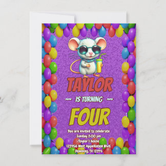 Mouse Einzigartiger Personalisierter Geburtstag Ei Einladung