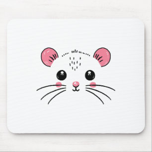 Mouse Face Costume Girl Boy Birthday Mouse Hallowe Mousepad