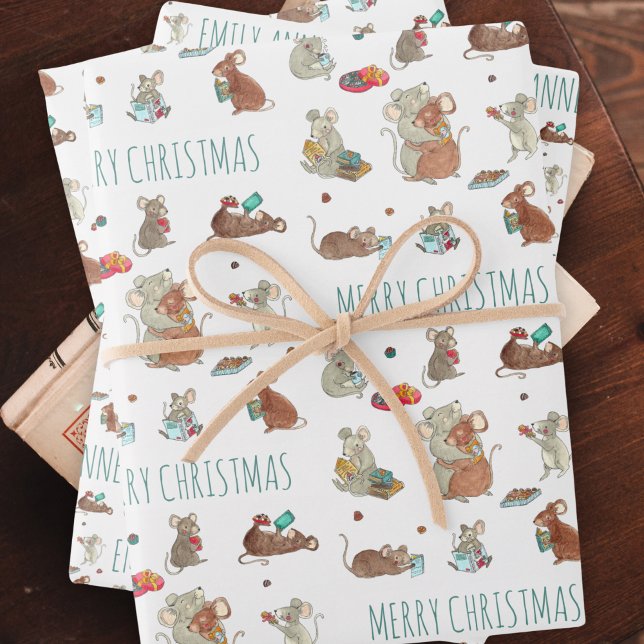 Mouse Family Weihnachten Geschenkpapier Set (Von Creator hochgeladen)