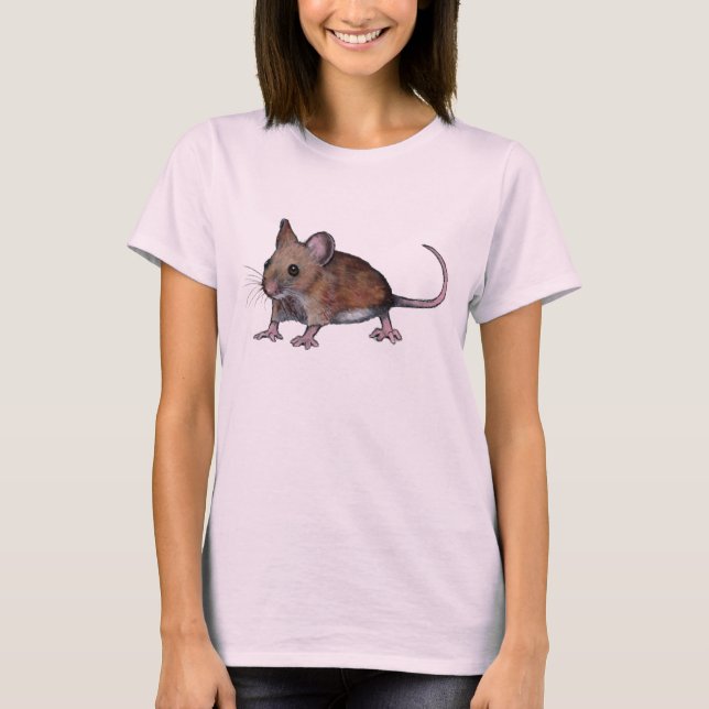 Mouse Furry, Realismus Art, Niedliche Kreatur, Rod T-Shirt (Vorderseite)