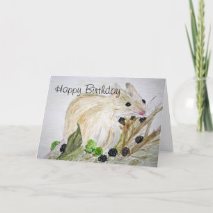 Mouse Happy Birthday Card Karte