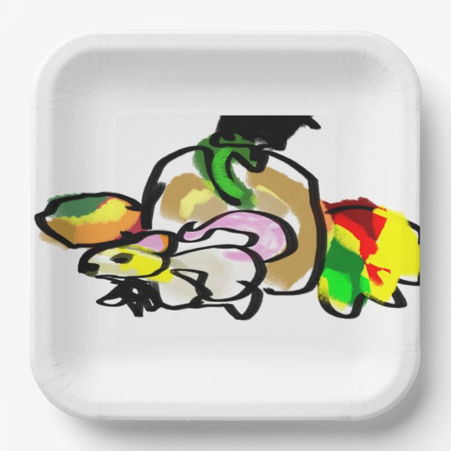 Mouse Herbst Pappteller (Vorderseite)