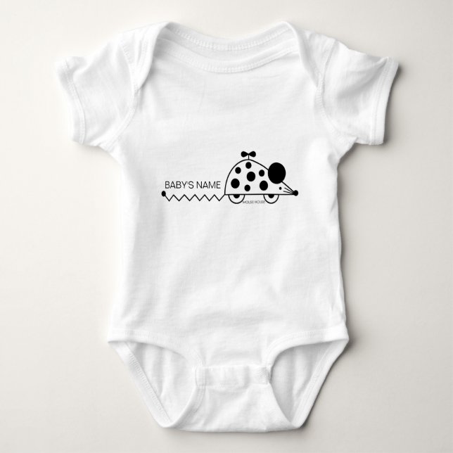 Mouse House Bodysuit Baby Strampler (Vorderseite)