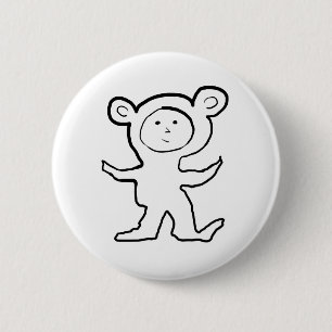 Mouse Jammie Kid Button
