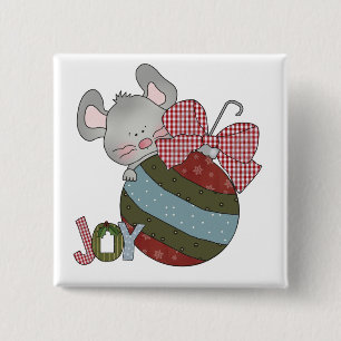 Mouse Joy Holiday T - Shirt und Geschenke Button