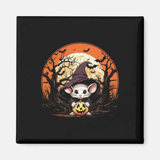 Mouse Lover Halloween Spooky Ghost Costume Stil Magnet (Vorne)