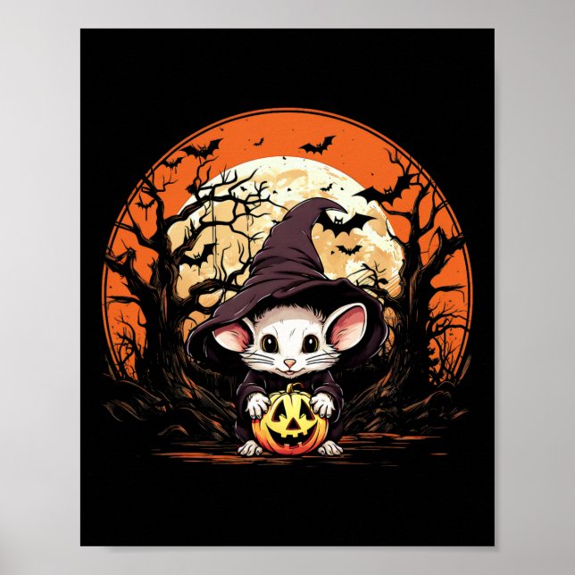 Mouse Lover Halloween Spooky Ghost Costume Stil Poster (Vorne)