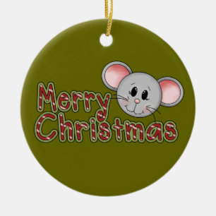 Mouse Merry Christmas Keepake Ornament