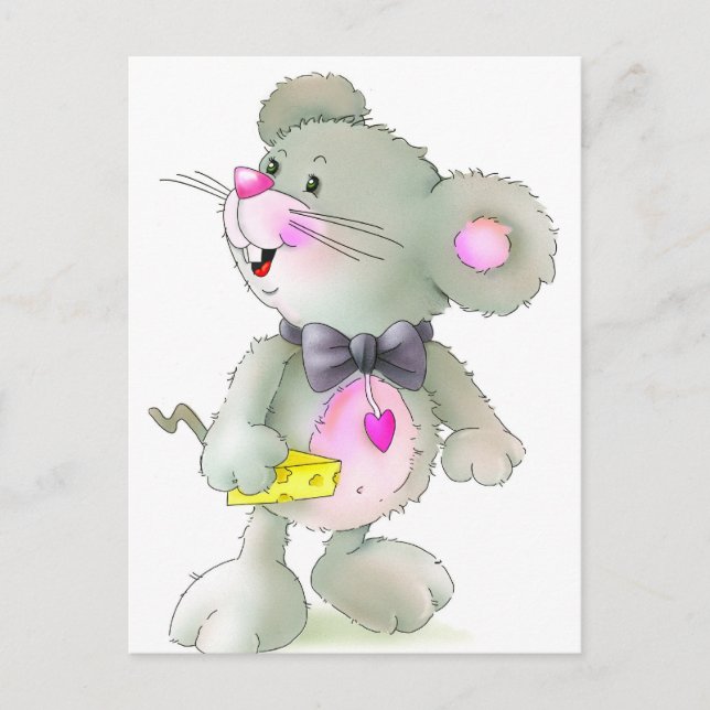 Mouse mit Käse Postkarte (Vorderseite)