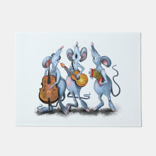 Mouse Music Band Fun Doormat Fußmatte (Vorderseite)