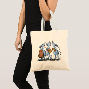Mouse Music Band Fun Tote Bag Tragetasche