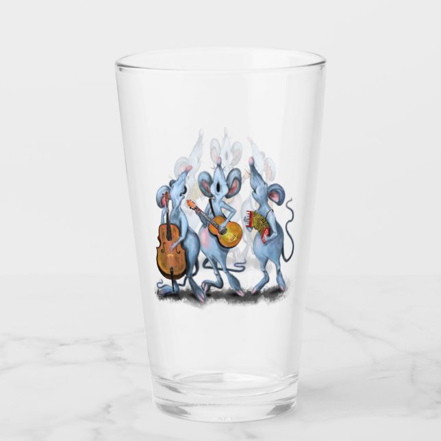 Mouse Music Band Funny Glass Glas (Vorderseite)
