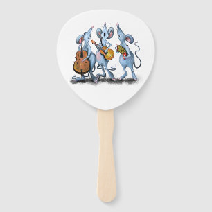 Mouse Music Band Funny Party Hand Fan Fächer
