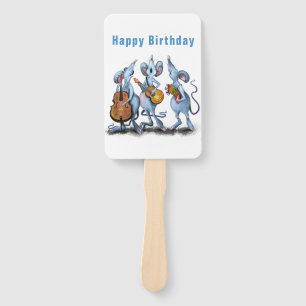 Mouse Music Band Spaß Hand Fan Happy Geburtstag Fächer