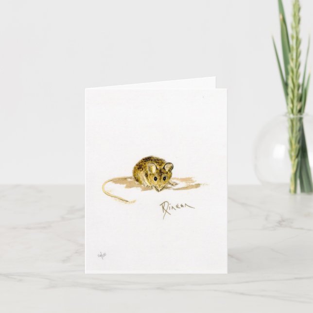 Mouse Note/Greeting Card Karte (Vorderseite)