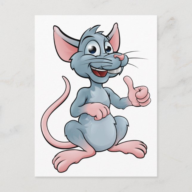 Mouse oder Rat, niedlich Cartoon Postkarte (Vorderseite)