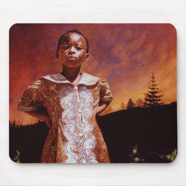 Mouse Pad 2 mit Rachel Dolezal Art Mousepad (Vorne)