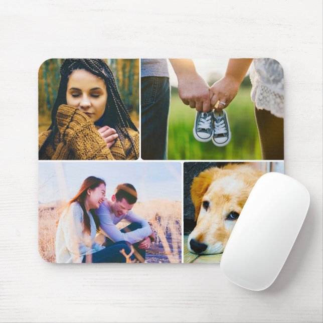 Mouse Pad 4 Fotovorlage gerundet Mousepad (Mit Mouse)