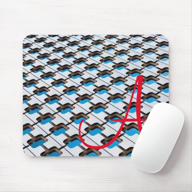 Mouse Pad Blue Grey Mousepad (Mit Mouse)