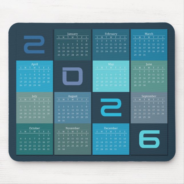Mouse Pad Calendar 2024 Mousepad (Vorne)